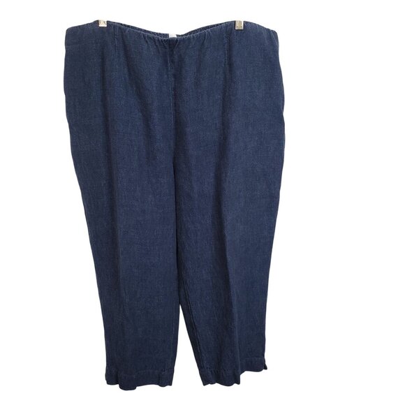 J. Jill Pants - Pure Jill 2X Pants Linen Pull On Comfort Fit Elastic Waist Relaxed Style Pockets